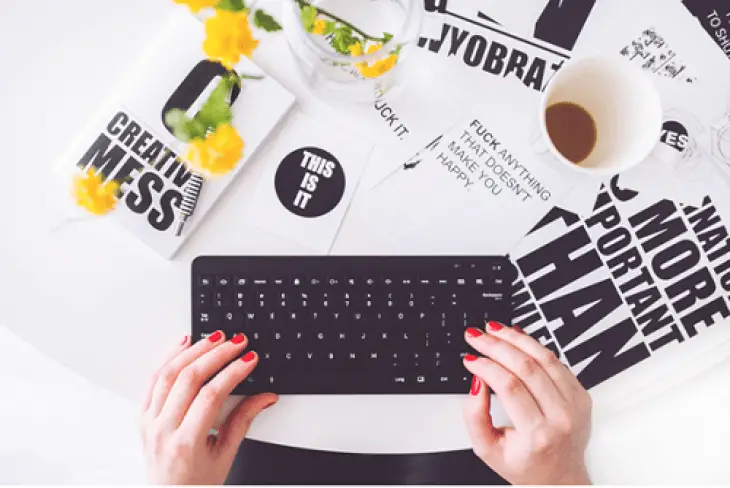 Female Hands Typing - Awesome Tips & Reminders for Writers to Stay Inspired and Productive