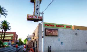 Pawn Shop Sign on Building Las Vegas