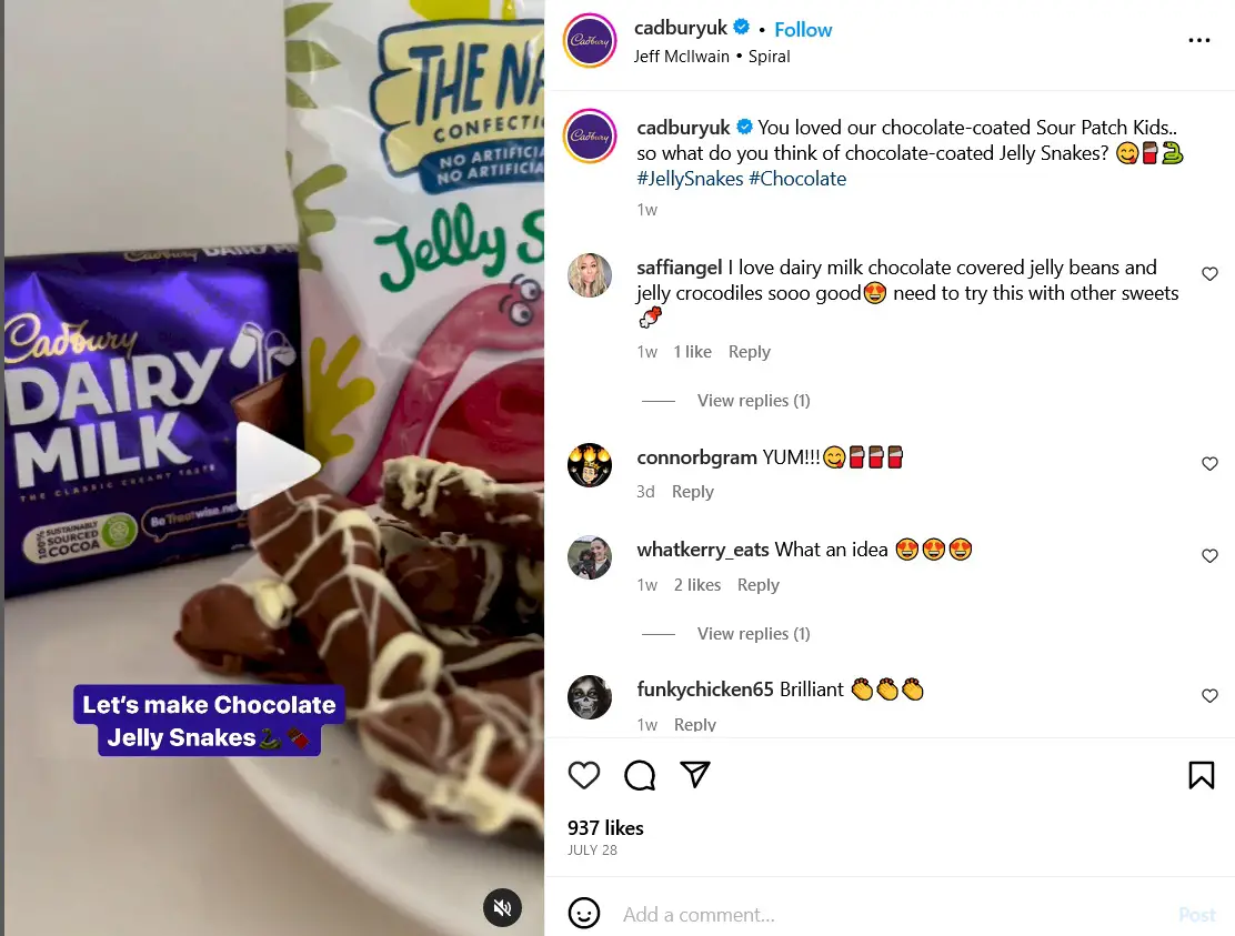Cadbury's Instagram Reel