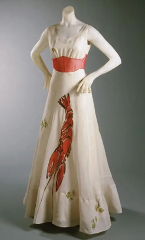 Elsa Schiaparelli famed lobster dress.