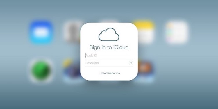 iCloud sign in page