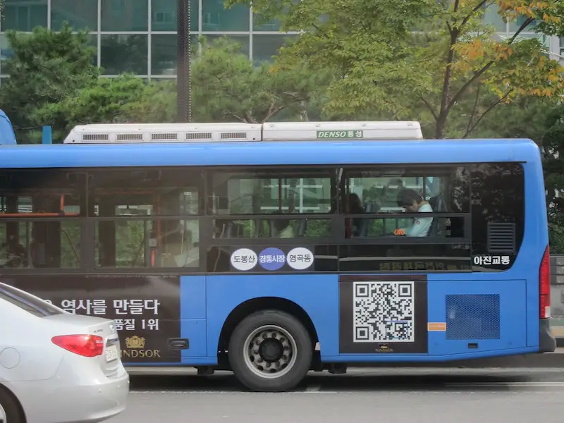 QR Code on Bus
