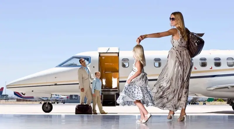 family-experienceing-private-jet-charter