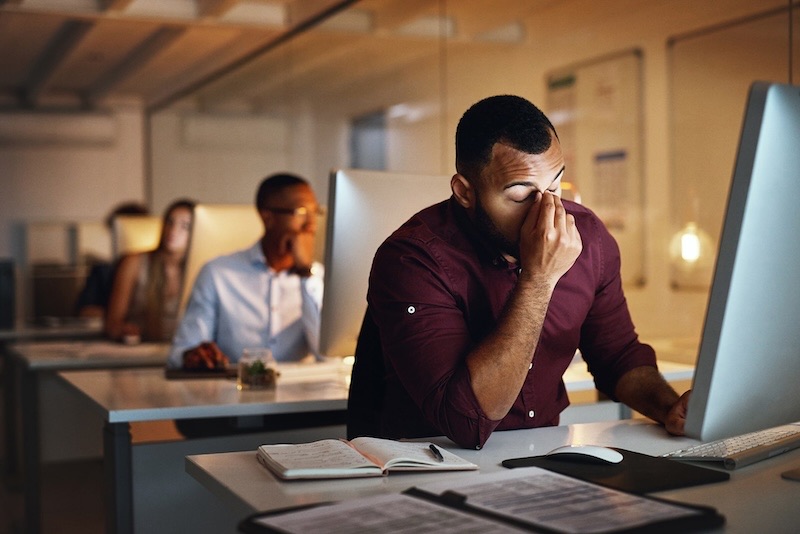 man-at-work-unhappy-least -happy-workers