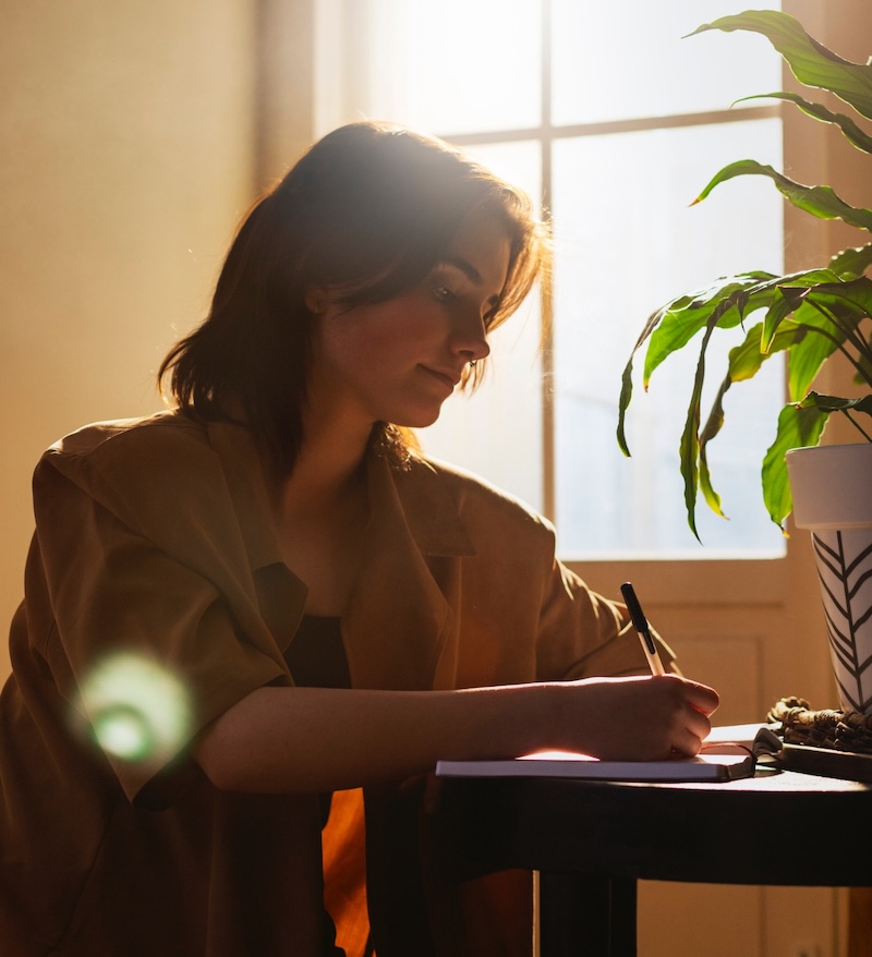  woman writing