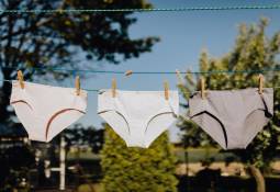 Underwear Drying On Rope with Clothespins - Image for Health Benefits of Underwear