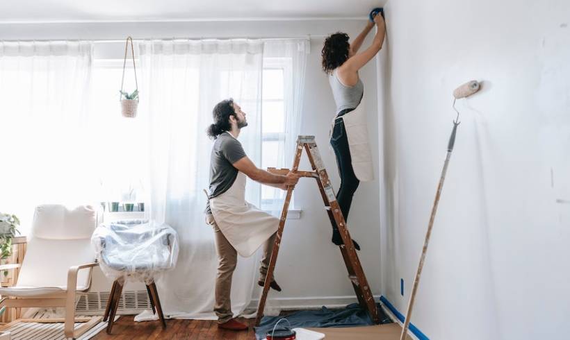 Couple Doing House Renovations Home Makeover
