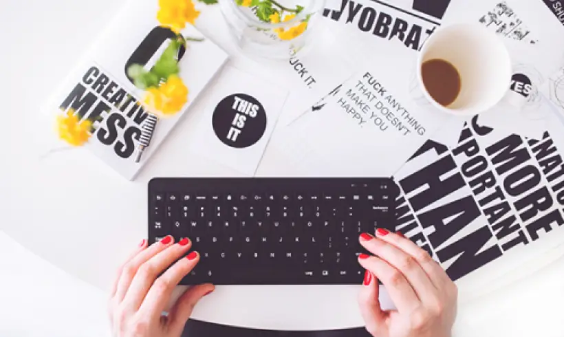 Female Hands Typing - Awesome Tips & Reminders for Writers to Stay Inspired and Productive