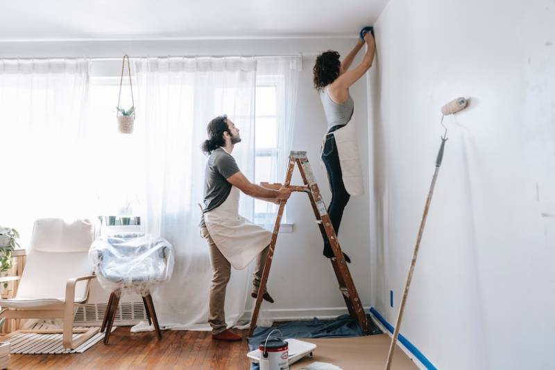 Couple Doing House Renovations Home Makeover