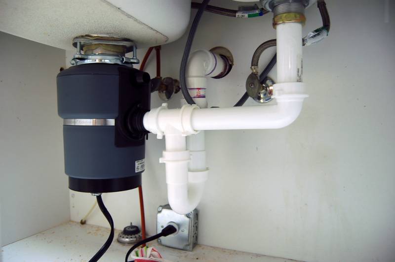 Kitchen Drain Installed Garbage Disposal Image