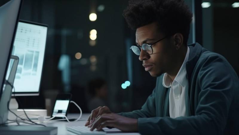 african-american-man-tech-worker-using-computer