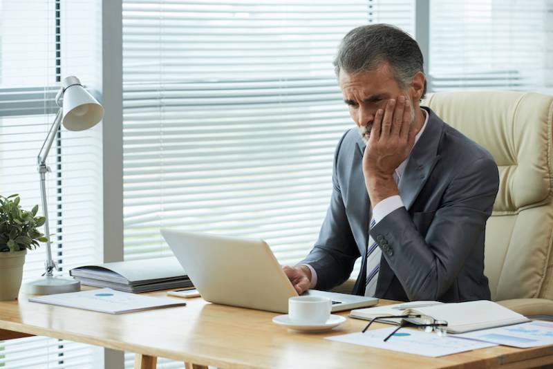 Middle Aged Entrepreneur Business Fail Frustrated Gesture Image for Failure - The Path to Innovation