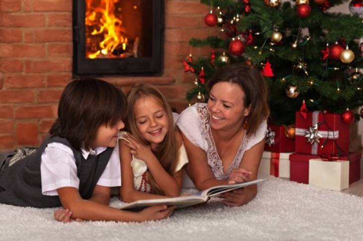 boy-girl-mother-read-with-kids-holiday-season