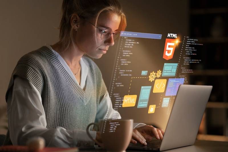 woman-working-laptop-coding-continuous-software-devops-testing