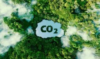 concept depicting carbon dioxide emissions impact on nature