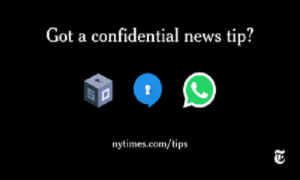 New York Times Launches Confidential Tips Website for Sources 