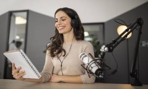 smiley-woman-studio-podcast-show-vs-webinar