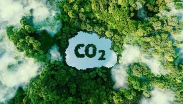 concept depicting carbon dioxide emissions impact on nature