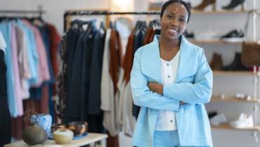 woman running a small business retail store