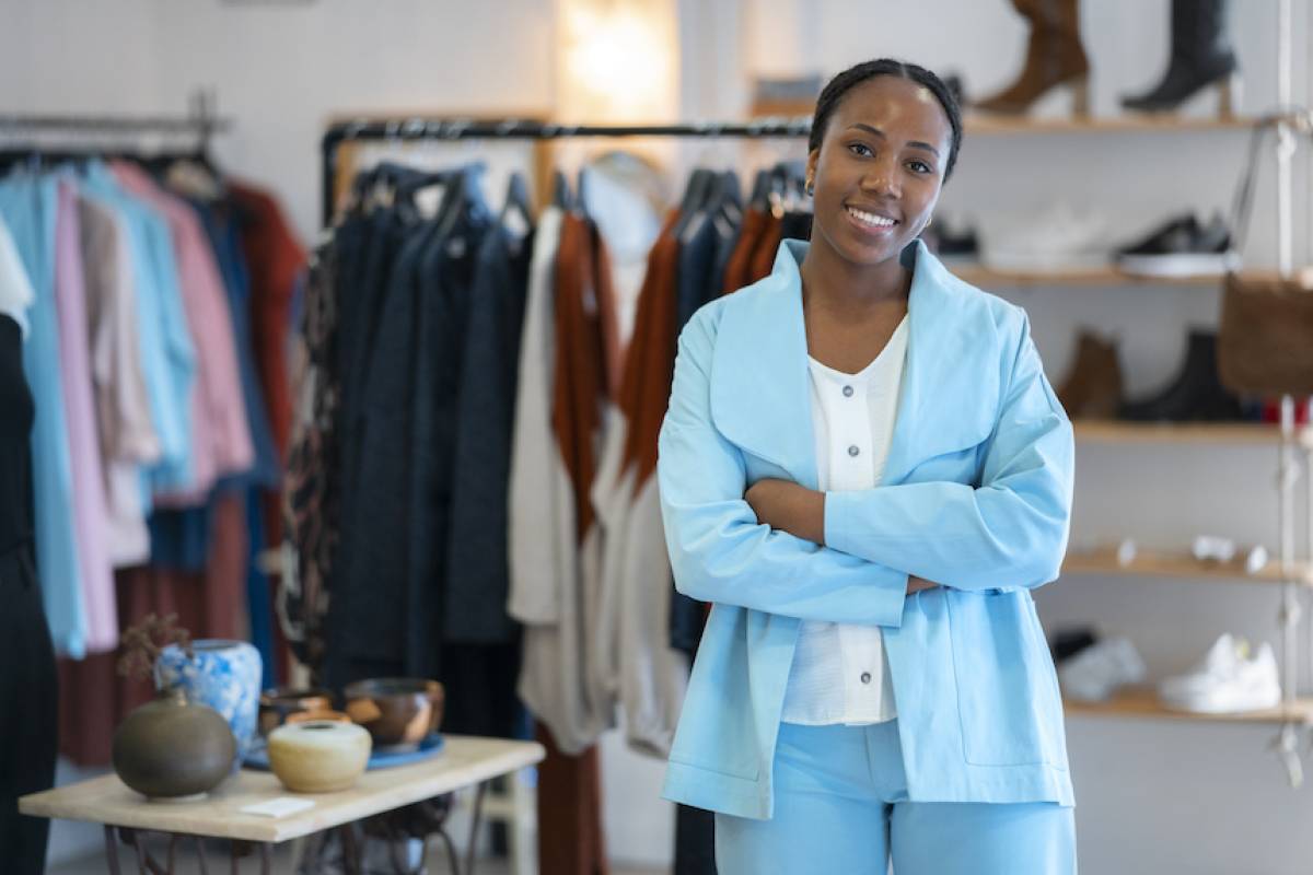 woman running a small business retail store